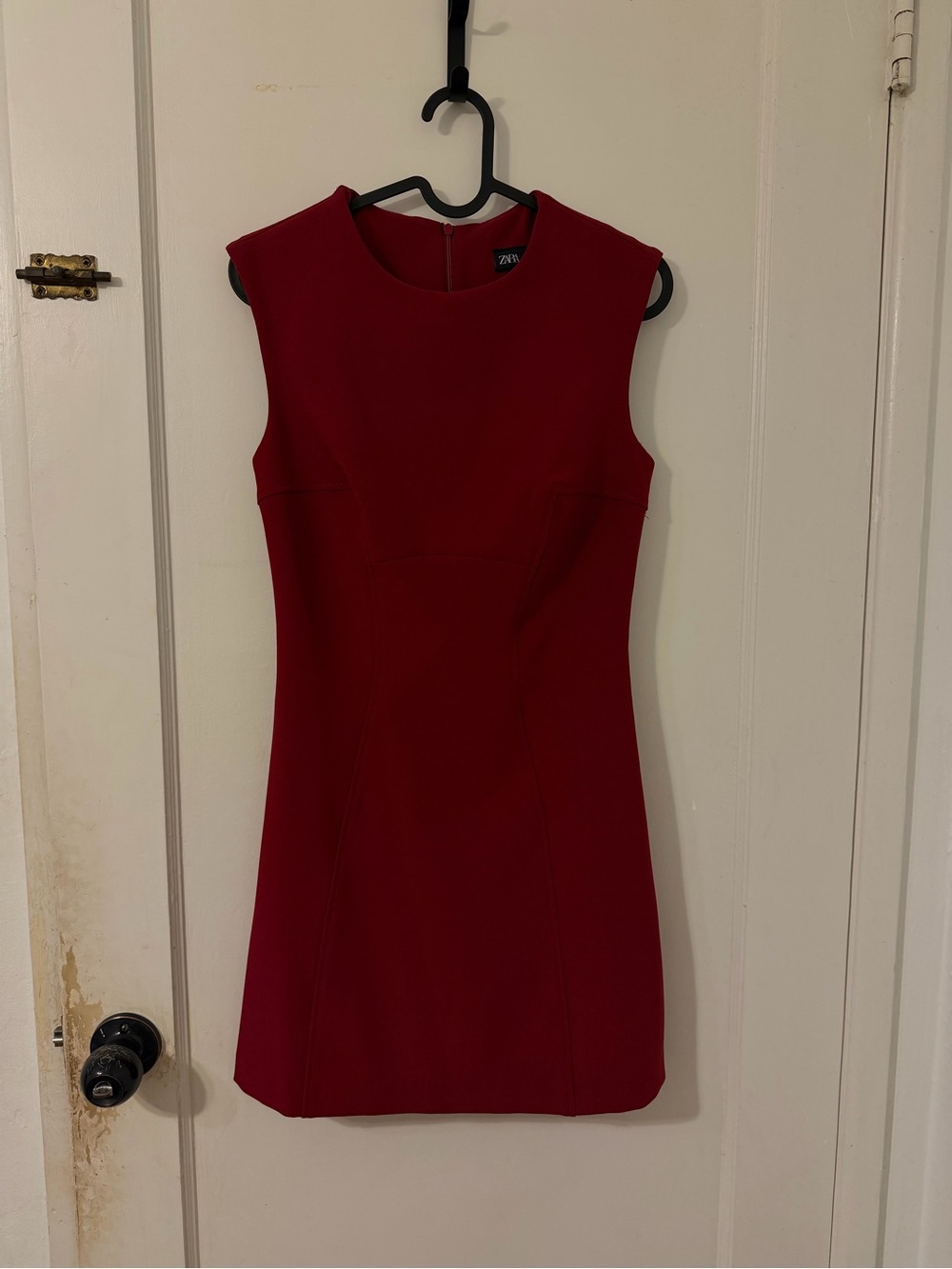 Zara Sleeveless Mini Dress in Deep Red